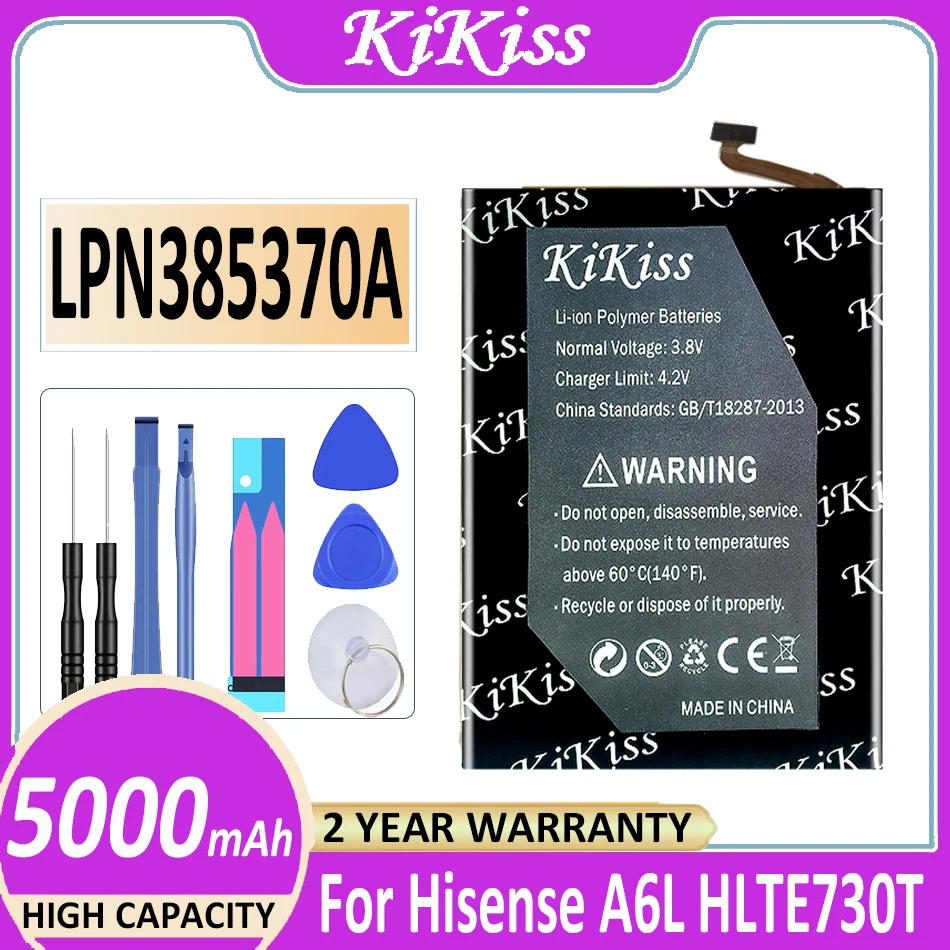 Оригинальный аккумулятор KiKiss LPN385370A 5000 мАч для мобильного телефона Hisense HLTE730T A6L Bateria