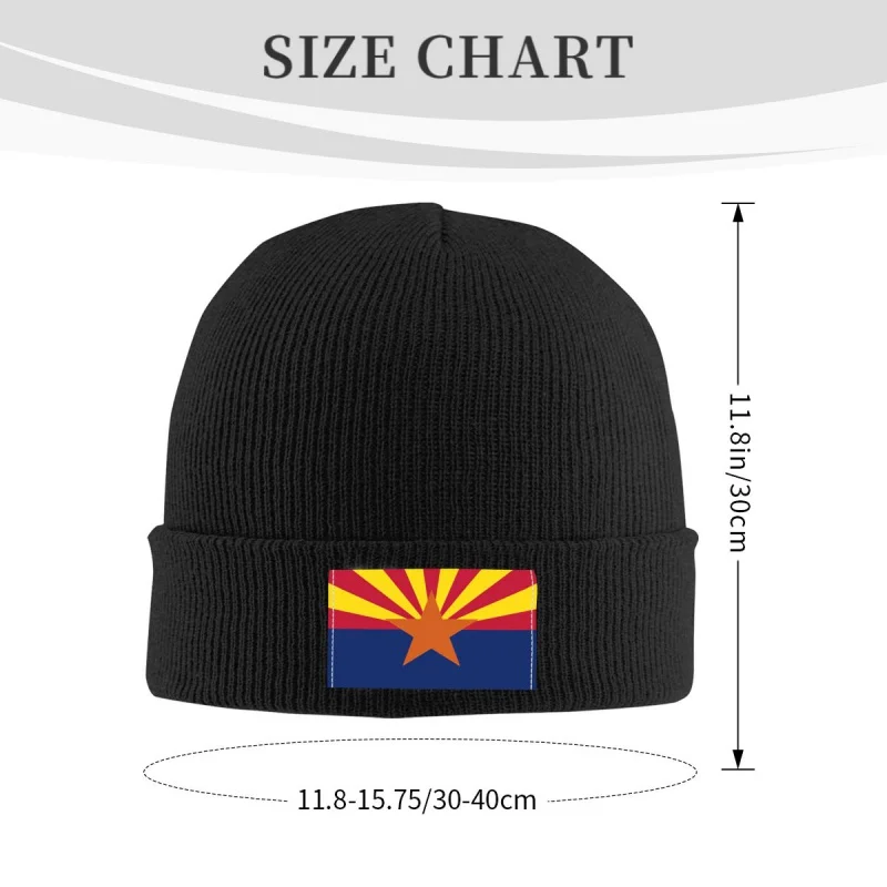 Вязаная шапка с флагом штата Аризона, кепка, Вязаная шапочка-бини, Хипстерская шапочка Унисекс