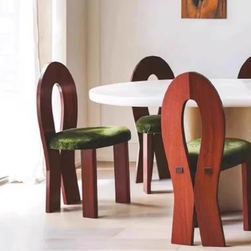 Современные стулья для спальни Деревянная обеденная подушка Balcon Дизайнерский туалетный столик Роскошная Случайная минималистичная мебель Cadeira Madeira
