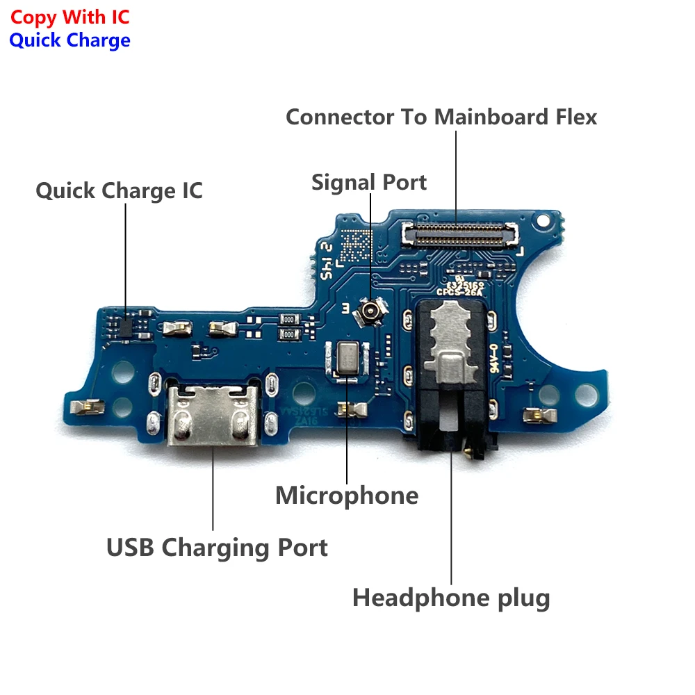 50шт, Протестированное USB Micro Зарядное Устройство Порт Зарядки Док-разъем Платы Flex Для Samsung Galaxy A01 Core A02 A02S A03 Core A11 A12 A21