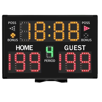 Электронное баскетбольное табло, портативное цифровое табло с пультом дистанционного управления для мультиспорта в помещении и на улице