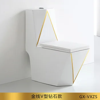 Домашний туалет Европейский вход Люкс Золотой Обычный Керамический Сифон для унитаза Новый Унитаз