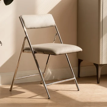 Современные роскошные обеденные стулья из нержавеющей стали, кресло для отдыха в гостиной, письменный стол, домашняя мебель Sillas De Comedor A2
