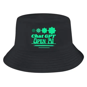 Разработана типография с открытым искусственным интеллектом Унисекс-шляпы-ведра в стиле хип-хоп ChatGPT, Солнцезащитная кепка для рыбалки в стиле хип-хоп.