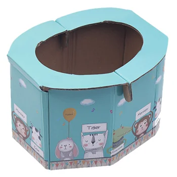 Детский Портативный Туалет Дорожный Горшок для малышей Складное Бумажное Складное Автокресло из гофрированного материала высокой плотности