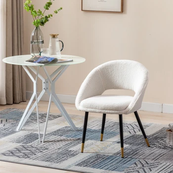 Современный стул для столовой, акцентный стул с металлическими ножками, эргономичный дизайн сиденья, обеденные стулья, подходящие для столовой, гостиной