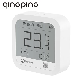 Метеостанция Qingping Точный прогноз, Датчик температуры и влажности, Цифровые часы, Зарядка через USB, Управление приложением Wi-Fi.