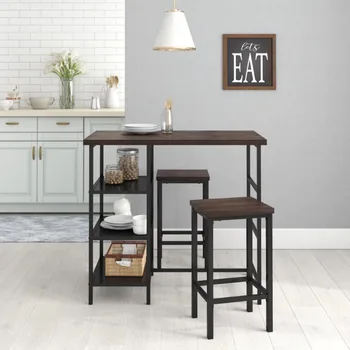 Столешницы для обеденного паба из 3 предметов, высота стойки с барными стульями без спинок, обеденный стол для эспрессо