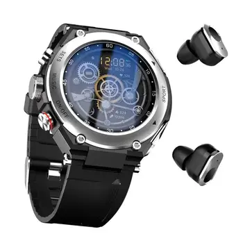 2023 Мужские Женские смарт-часы с наушниками, Bluetooth-гарнитура, умные часы с динамиком, Трекер, Музыка, пульсометр, спортивные часы