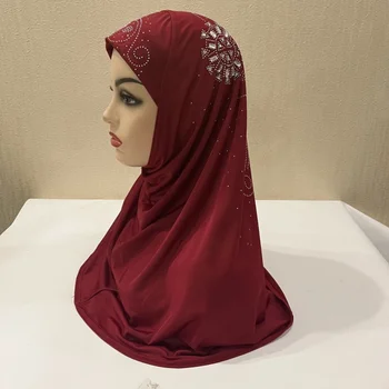 Красивый шарф Малазийской девушки из ледяного шелка с вуалью горячего бурения, Недельный шарф H237