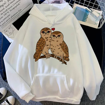 Женские толстовки Owls y2k с капюшоном в стиле аниме, женская одежда 90-х