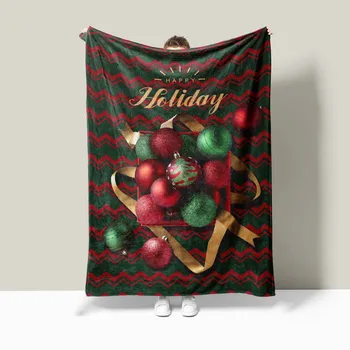 Рождественское одеяло, утолщенное одеяло для кондиционирования воздуха, с новым годом, офисное одеяло для ланча, фланелевое одеяло для праздничного подарка