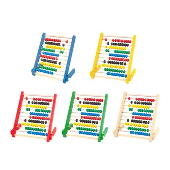 10-рядная деревянная счетная рамка, счеты, игрушки для дошкольного обучения, классическая деревянная математическая игрушка, обучающая счетная игрушка для детей