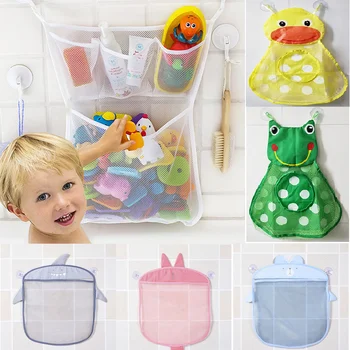 Сетчатая сумка для ванной комнаты для игрушек для ванной, детская корзина для игрушек, сетка в виде мультяшных животных, водонепроницаемая ткань, Песочные игрушки для хранения на пляже