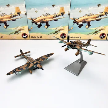 Масштаб 1:72, Вторая мировая война, немецкий Ju87 Stuka Ju-87, модель бомбардировщика, истребителя, украшение, Металлическая игрушка, самолет