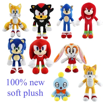 Игрушка Sonic peluches мультяшный ежик Эми Роуз костяшки пальцев хвост мягкая кукла подарок ребенку на день рождения 20-30 см плюшевые игрушки