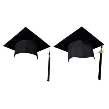Выпускная шляпа 652F для выпускников бакалавриата 2023 года выпуска Кепка с кисточкой для начинающих бакалавров Кепка для старшеклассников