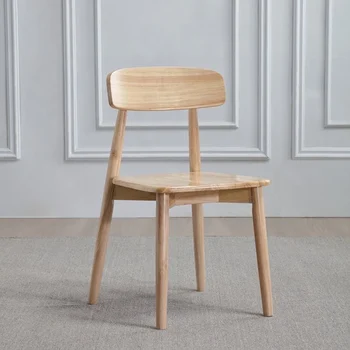 Скандинавские Деревянные обеденные стулья Бытовые Современные минималистичные Роскошные обеденные стулья со спинкой в кремовом стиле Cadeira Мебель для дома WZ50DC