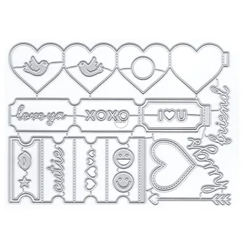 Бирки DzIxY Heart, металлические штампы для изготовления открыток, наборы штампов для тиснения бумаги, Альбомные поделки 2023 Новые шаблоны и трафареты
