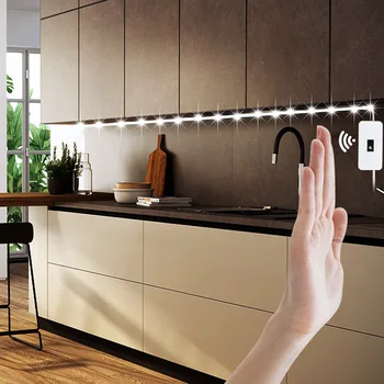 Светодиодная лента с питанием от USB 5 В, декоративный атмосферный светильник с теплым белым светом, водонепроницаемая лента для подсветки комнаты дома, лента длиной 1 м