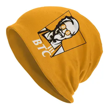 Вязаная шапка Bitcoin Bonnet Femme в стиле хип-хоп для мужчин, осенне-зимние теплые шапочки BTC Recipe Crypto, блокчейн-гик