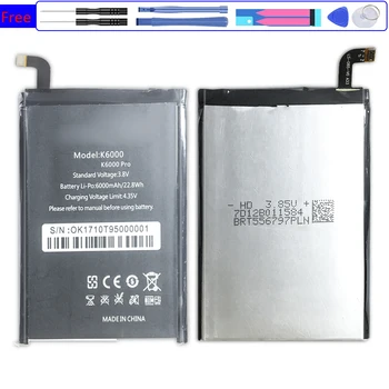 Аккумулятор для Oukitel K6000 Pro K6000Pro Литий-ионные полимерные батареи для смартфона, замена сотового телефона Batteria