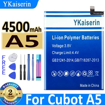 Аккумулятор YKaiserin A 5 4500 мАч для аккумуляторов смартфонов Cubot A5 Bateria + бесплатные инструменты
