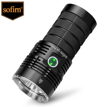Sofirn Q8 Pro Мощный 11000 люмен USB C перезаряжаемый фонарик 18650 4 * XHP50.2 светодиода Anduril 2 UI Факел с обратной зарядкой