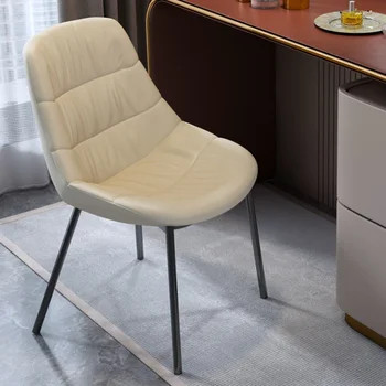 Простые современные Обеденные стулья Дизайн изогнутой поверхности Кухонный стул С высокоэластичной губкой Компьютерный стул Универсальный туалетный столик