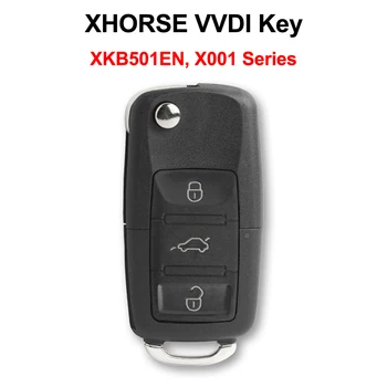XHORSE X001 серии XKB501EN для Volkswagen B5 Стиль Черный Универсальный дистанционный ключ 3 кнопки для VVDI Key Tool