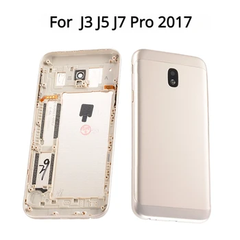 Для Samsung Galaxy J3 J5 J7 Pro 2017 J330 J530 J730 Задняя крышка батарейного отсека, задняя крышка корпуса, заменить средней рамкой