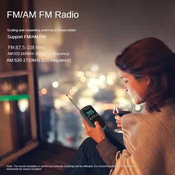 Портативное цифровое радио Мини карманноеFM AM радио для пожилых людей с высокой громкостью для предотвращения потери и воспроизведения извне