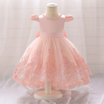 Платье с цветочным узором для девочки из кованой ткани, длинное платье принцессы с цветочным узором для детского фортепианного представления