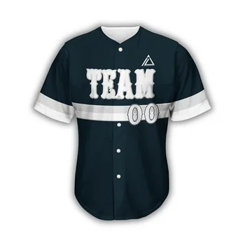 Индивидуальная черная дышащая футболка с V-образным вырезом с названием команды и номером, бейсбольная майка для мужчин