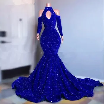 Новое Сексуальное Платье Королевского Синего Цвета 