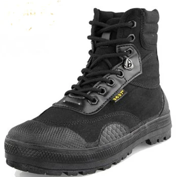 Новые мужские армейские ботинки для пустыни хорошего качества, мужские военные тактические парусиновые камуфляжные резиновые военные ботинки на шнуровке, Размер 38-44
