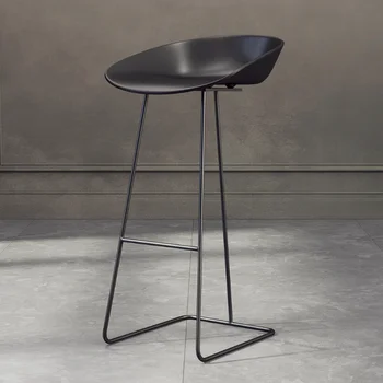 Скандинавский барный стул, высокий стул из кованого железа, Минималистичный Современный набор мебели для ресторана, офиса, столовой, Креативная мебель для дома