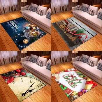 Веселого Рождества Ковер для гостиной, детская комната, декоративный ковер, домашний коридор, Прикроватный нескользящий коврик для пола