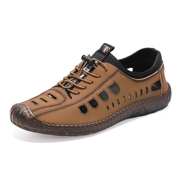 Новая мужская обувь из натуральной кожи, летние Новые мужские сандалии большого размера, мужские сандалии, модные сандалии, обувь для мужчин