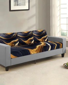 Текстура мрамора Синий Чехол для подушки сиденья дивана Защита мебели Эластичный Моющийся съемный чехол для дивана Эластичные чехлы для диванов