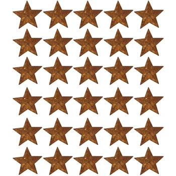 30 Шт. Ржавые Металлические Звезды С Пентаграммой Рождественские Украшения для небольшого Сарая Миниатюрное Железо