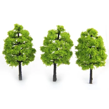 20шт миниатюрных моделей деревьев, пластиковых искусственных растений, декораций 
