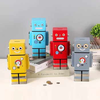 Креативный робот-копилка мультяшная детская Разменная монета-копилка может стать украшением детской комнаты в подарок