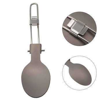 Вилка Spork, складная ложка, столовые приборы в сложенном виде, кухонная посуда, Коррозионностойкая вилка, ложка для уличной посуды Spork Titanium