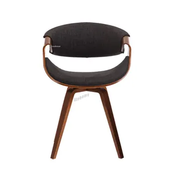 Обеденный стул в скандинавском стиле, Кухонная мебель, Простые обеденные стулья, массив дерева, Роскошное кресло, Кожа, Балкон, письменный стул для отдыха, D