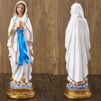 Статуя Католической Девы Марии, фигурка ручной работы, Религиозный подарок на Рождество, Настольные украшения для дома, декоративные украшения B03E