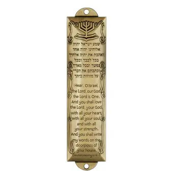 Дверная Оконная мезуза Металлический корпус Еврейская табличка Мезуза для украшения дверного окна Устойчивый к коррозии Подарок Благословения для дома
