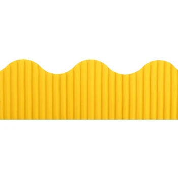 4 рулона бордюрной бумаги для доски объявлений с зубчатыми краями, фоновая бумага для декоративных бордюров (желтая и синяя)